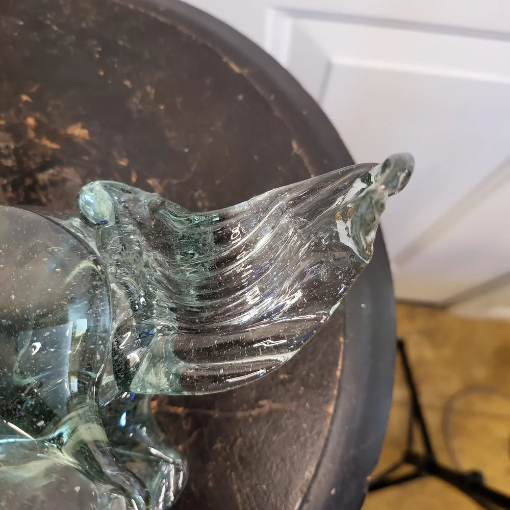 Vintage Murano Style Glass Unicorn Horse Sculpture Hand Blown 10" - Picture 9 of 12